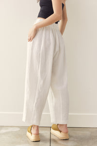 Linen seamed pants