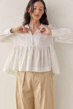 Load image into Gallery viewer, Linen collared blouse