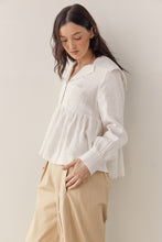 Load image into Gallery viewer, Linen collared blouse