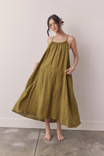 Load image into Gallery viewer, Linen back tie ankle dress