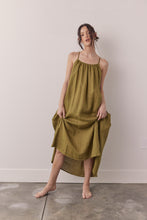 Load image into Gallery viewer, Linen back tie ankle dress