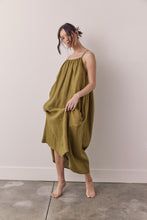 Load image into Gallery viewer, Linen back tie ankle dress