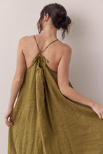Load image into Gallery viewer, Linen back tie ankle dress