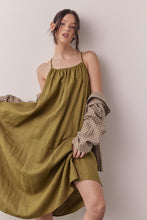 Load image into Gallery viewer, Linen back tie ankle dress