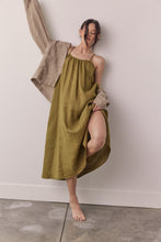 Load image into Gallery viewer, Linen back tie ankle dress