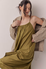 Load image into Gallery viewer, Linen back tie ankle dress