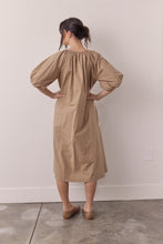 Load image into Gallery viewer, Puff sleeve waist tie midi dress