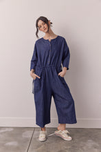 Load image into Gallery viewer, Denim button down jumpsuit