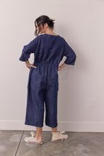 Load image into Gallery viewer, Denim button down jumpsuit