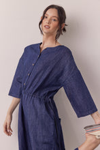 Load image into Gallery viewer, Denim button down jumpsuit