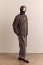 Load image into Gallery viewer, High neck rib collar cotton quilt jacket