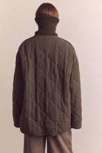 Load image into Gallery viewer, High neck rib collar cotton quilt jacket