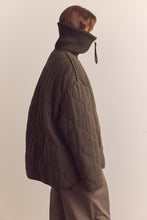 Load image into Gallery viewer, High neck rib collar cotton quilt jacket