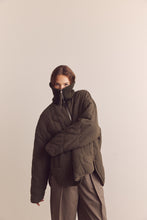 Load image into Gallery viewer, High neck rib collar cotton quilt jacket