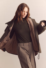 Load image into Gallery viewer, High neck rib collar cotton quilt jacket