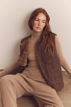 Load image into Gallery viewer, Color block wool blend shepherd reversible vest