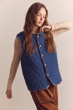 Load image into Gallery viewer, Wool blend shepherd reversible vest
