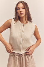 Load image into Gallery viewer, Button-down sleeveless sweater