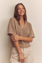 Load image into Gallery viewer, Collar textured sweater top