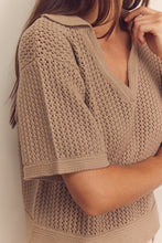 Load image into Gallery viewer, Collar textured sweater top