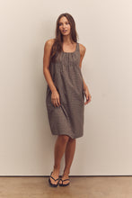 Load image into Gallery viewer, Front shirring cotton knee dress