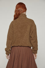 Load image into Gallery viewer, Wool high-neck bomber jacket