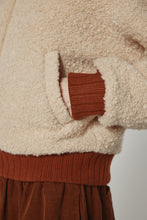 Load image into Gallery viewer, Wool blend ribbed short bomber jacket