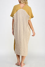 Load image into Gallery viewer, Double v- neck pullover silk blend dress