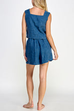 Load image into Gallery viewer, Boxed linen crop Top