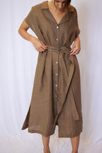 Load image into Gallery viewer, Button down linen shirts dress