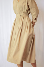 Load image into Gallery viewer, Cotton front tie midi dress
