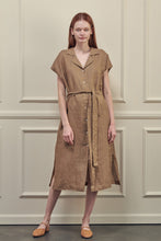 Load image into Gallery viewer, Button down linen shirts dress