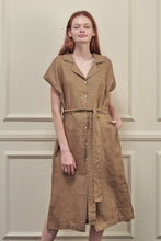 Load image into Gallery viewer, Button down linen shirts dress
