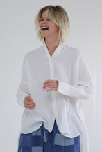 Load image into Gallery viewer, Collarless loose fit long sleeve shirts