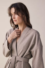 Load image into Gallery viewer, Tie waist wool robe jacket