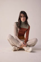 Load image into Gallery viewer, Color block lightweight knit turtleneck