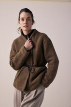 Load image into Gallery viewer, Wool blend tie waist jacket
