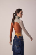 Load image into Gallery viewer, Color block lightweight knit turtleneck