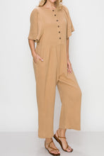 Load image into Gallery viewer, Button-down volume sleeve jumpsuit