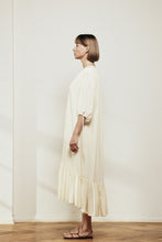 Load image into Gallery viewer, V neck single-tiered skirt midi dress