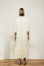 Load image into Gallery viewer, V neck single-tiered skirt midi dress