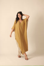 Load image into Gallery viewer, Double v- neck pullover silk blend dress