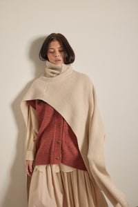 Wool cashmere blend turtleneck tunic