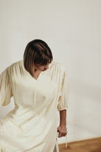 Load image into Gallery viewer, V neck single-tiered skirt midi dress