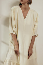 Load image into Gallery viewer, V neck single-tiered skirt midi dress