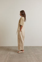 Load image into Gallery viewer, Tie waist ramie overall