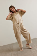 Load image into Gallery viewer, Tie waist ramie overall