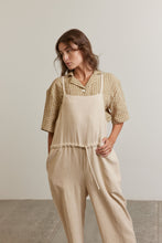 Load image into Gallery viewer, Tie waist ramie overall
