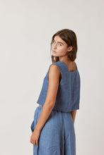 Load image into Gallery viewer, Boxed linen crop Top