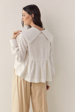 Load image into Gallery viewer, Linen collared blouse
